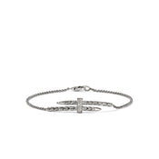 Spear Station Bracelet, Sterling Silver, Diamonds|BUP989572DI