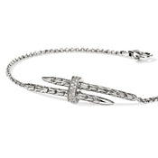 Spear Station Bracelet, Sterling Silver, Diamonds|BUP989572DI