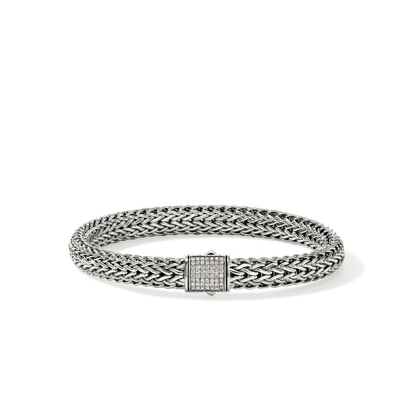 Icon Bracelet Sterling Silver Diamonds 7.5MM|BUP9904002DI – John Hardy
