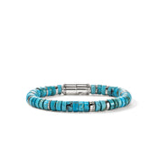 Heishi Bracelet, Sterling Silver, Turquoise, 8MM|BUS290131TQ