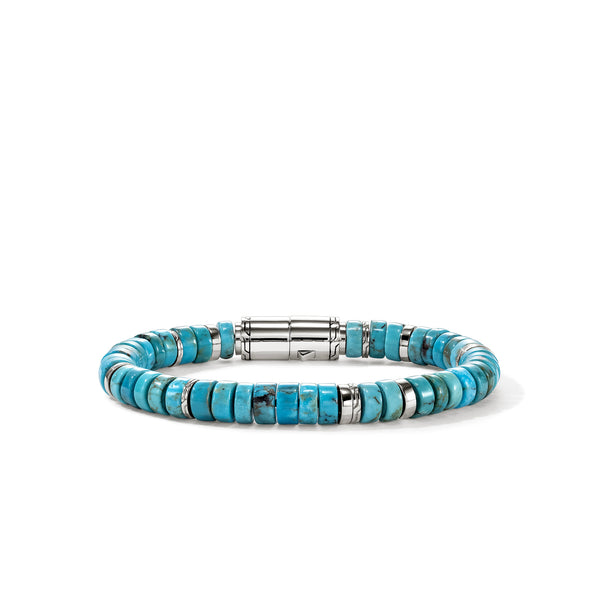 Heishi Bracelet, Sterling Silver, Turquoise, 8MM – John Hardy