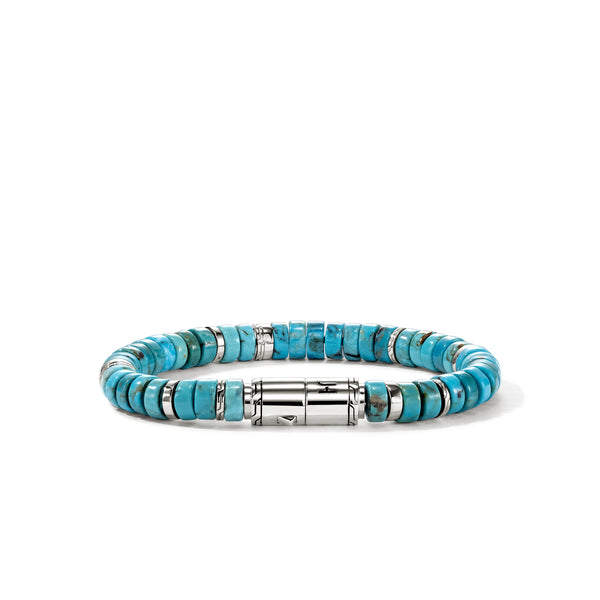 Heishi Bracelet, Sterling Silver, Turquoise, 8MM – John Hardy