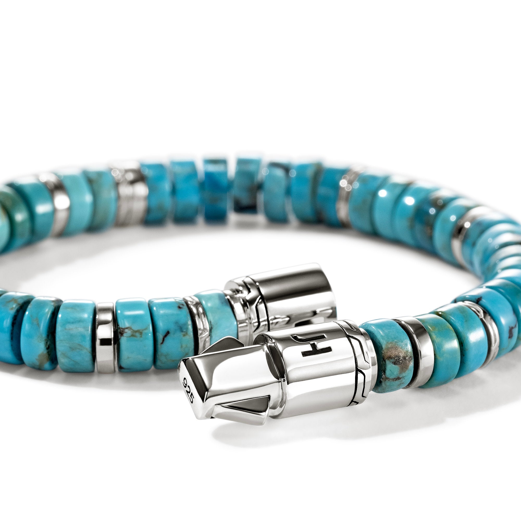 Heishi Bracelet, Sterling Silver, Turquoise, 8MM – John Hardy