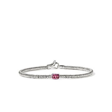 Heishi Gem Bracelet, Sterling Silver, Rhodolite, 2.5MM|BUS290151RH