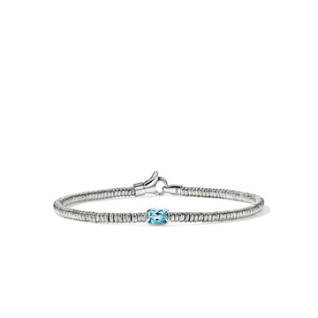 Heishi Gem Bracelet, Sterling Silver, Swiss Blue Topaz, 2.5MM|BUS290151SBT