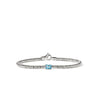 Heishi Gem Bracelet, Sterling Silver, Swiss Blue Topaz, 2.5MM|BUS290151SBT