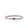 Heishi Gem Bracelet, Sterling Silver, Rhodolite, 4MM|BUS290201RHRCSPO