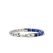 Heishi Chain Bracelet, Sterling Silver, Lapis, 6MM|BUS290271LPZ