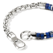 Heishi Chain Bracelet, Sterling Silver, Lapis, 6MM|BUS290271LPZ
