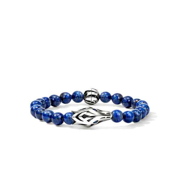 Naga Beaded Bracelet, Sterling Silver, Lapiz Lazuli, 8MM – John Hardy