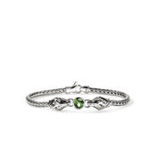 Naga Bracelet, Sterling Silver, Green Tourmaline, Diamond 3.5MM|BUS604231GTDI