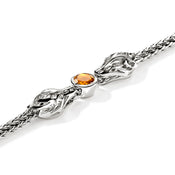 Naga Bracelet, Sterling Silver, Citrine, Diamond 3.5MM|BUS604231MCIDI