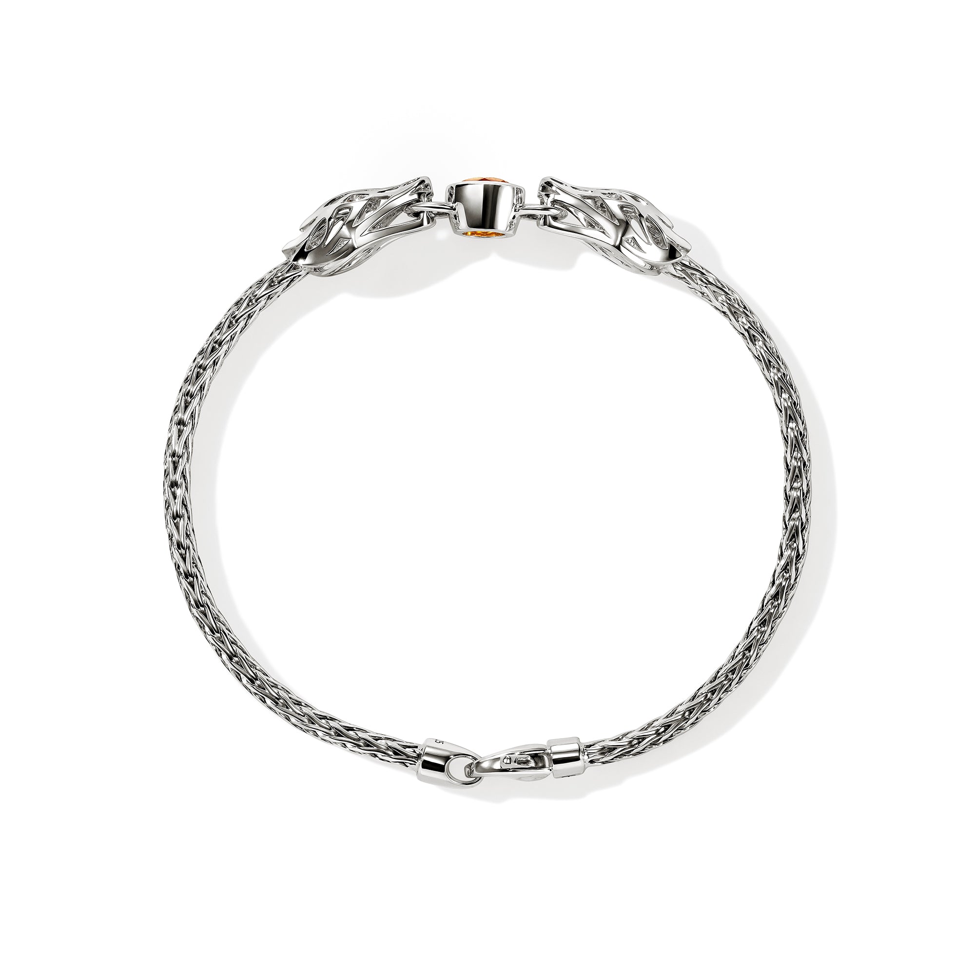Naga Bracelet, Sterling Silver, Citrine, Diamond 3.5MM