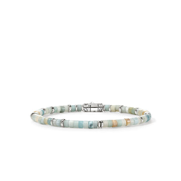 Ocean Heishi Bracelet, Sterling Silver, Multi Color Quartzite, 4MM|BUS900698MQZ