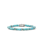 Heishi Bracelet, Sterling Silver, Hardstones, 4MM|BUS900698TQ
