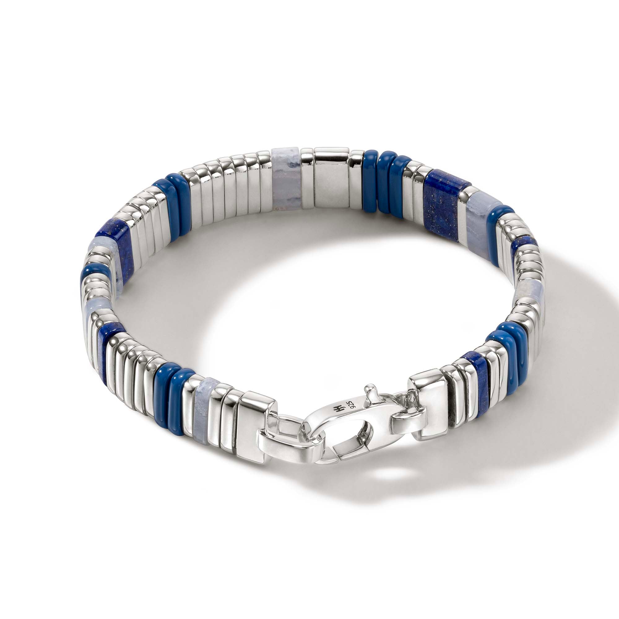Colorblock Bracelet, Silver|BUS9010521BULPZBLA – John Hardy