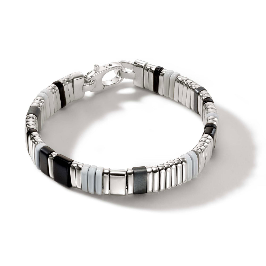 Colorblock Bracelet, Silver|BUS9010521WHBONHE – John Hardy