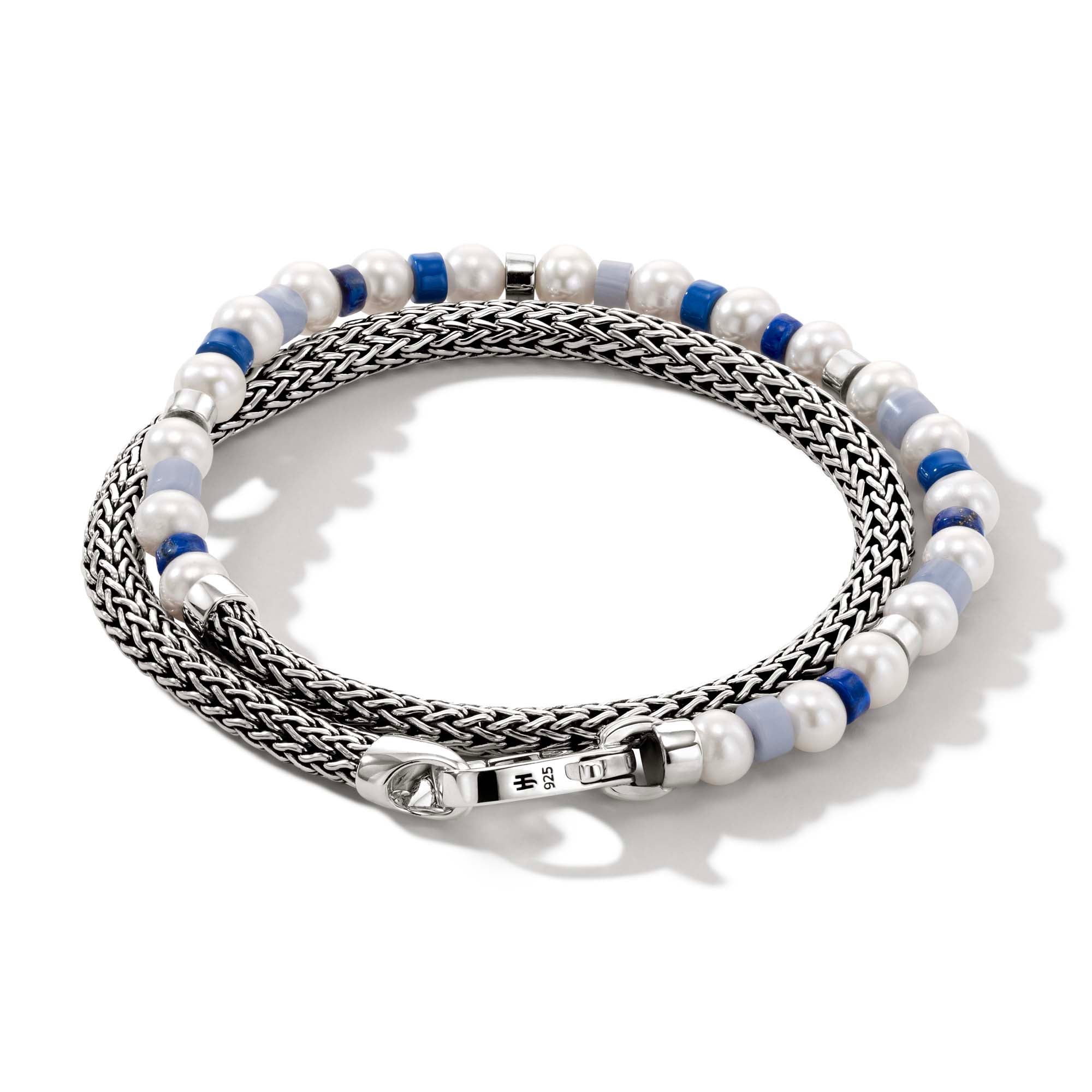 Colorblock Wrap, Silver, Pearl|BUS9011061BULPZBLA – John Hardy