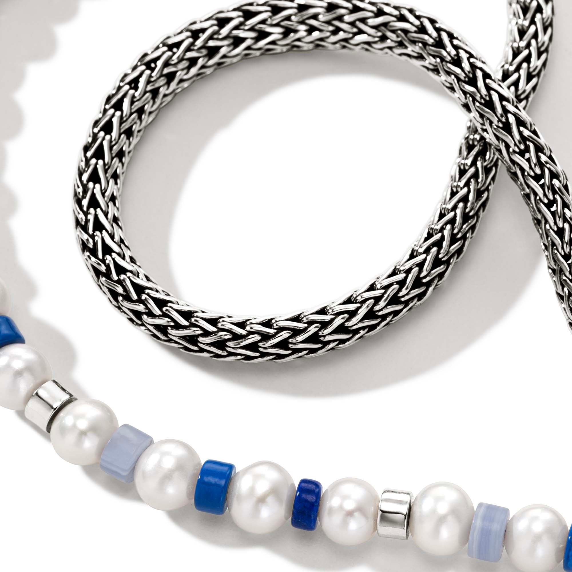 Colorblock Wrap, Silver, Pearl|BUS9011061BULPZBLA – John Hardy