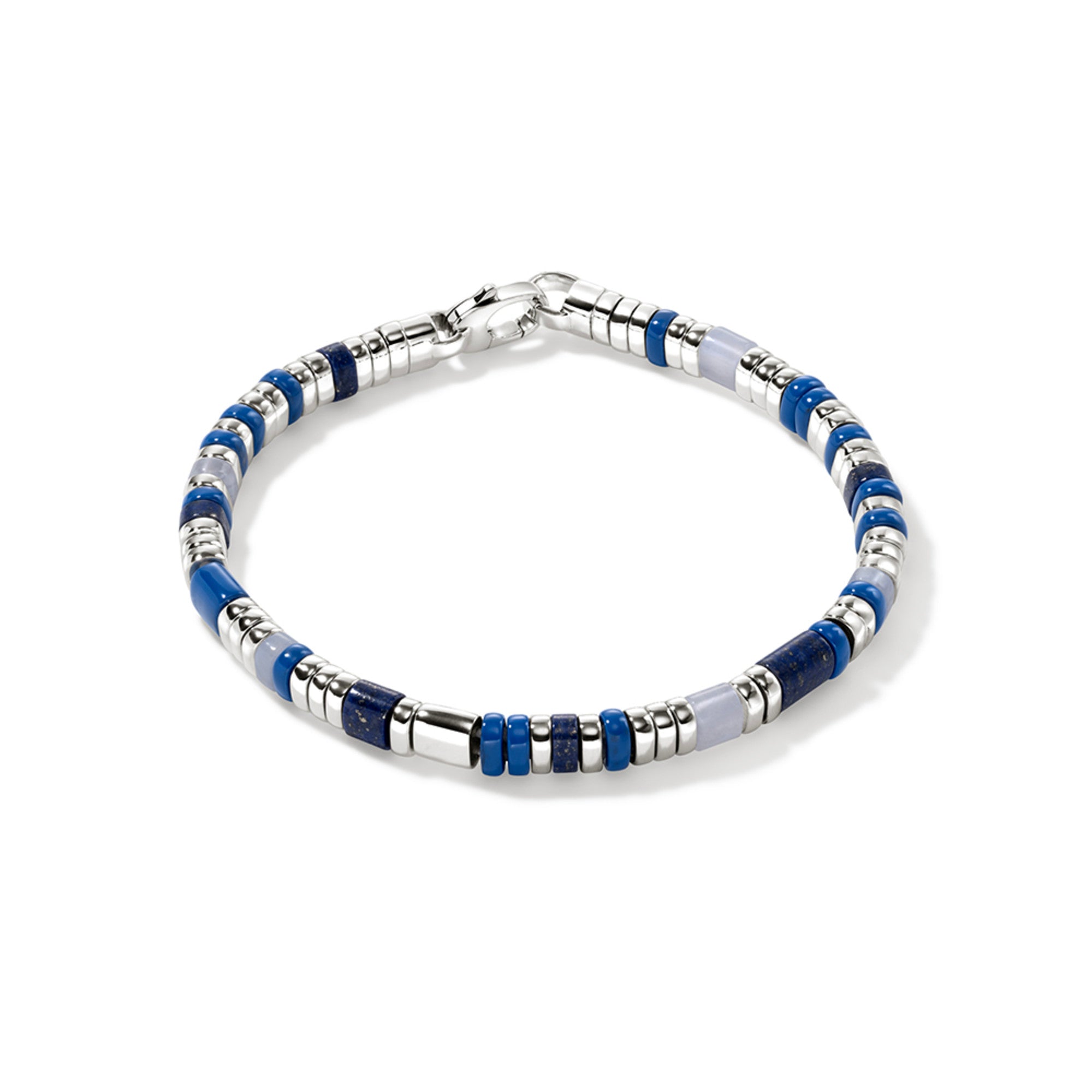 Colorblock Bracelet, Silver, Slim