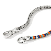 Heishi Chain Bracelet, Sterling Silver, Hardstones, 4MM|BUS9012521ORLPZTQ