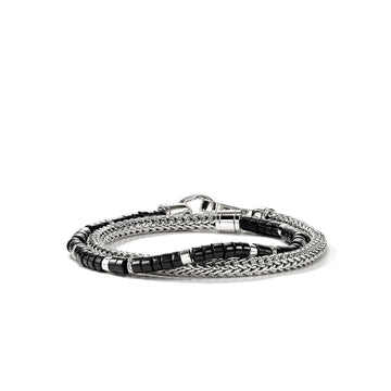 Heishi Chain Wrap, Sterling Silver, Hardstones, 4MM|BUS9012551BON
