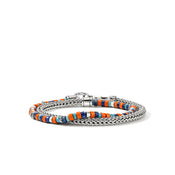 Heishi Chain Wrap, Sterling Silver, Hardstones, 4MM|BUS9012551ORLPZTQ