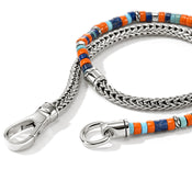 Heishi Chain Wrap, Sterling Silver, Hardstones, 4MM|BUS9012551ORLPZTQ