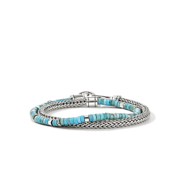 Heishi Chain Wrap, Sterling Silver, Hardstones, 4MM|BUS9012551TQ