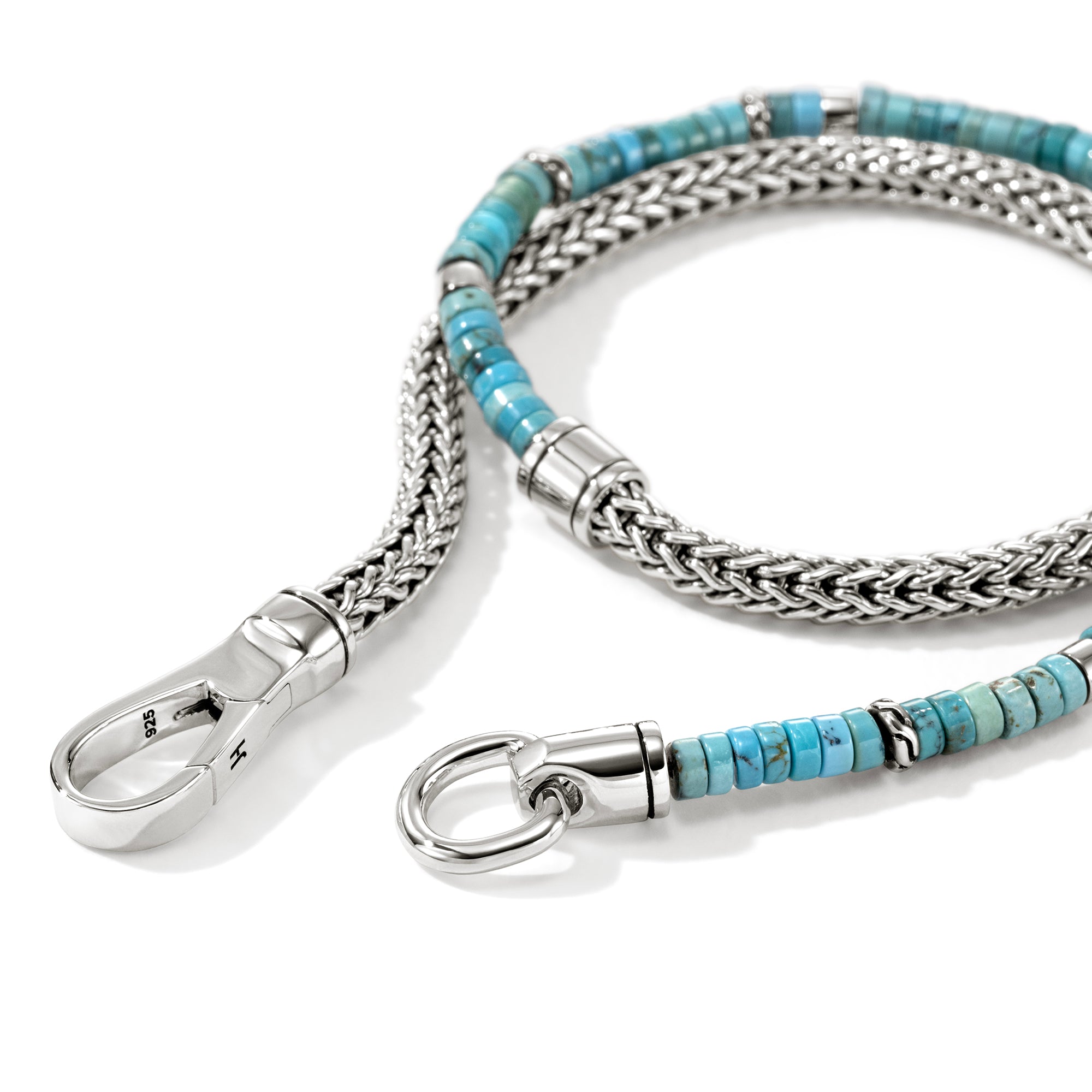 Heishi Chain Wrap, Sterling Silver, Hardstones, 4MM|BUS9012551TQ