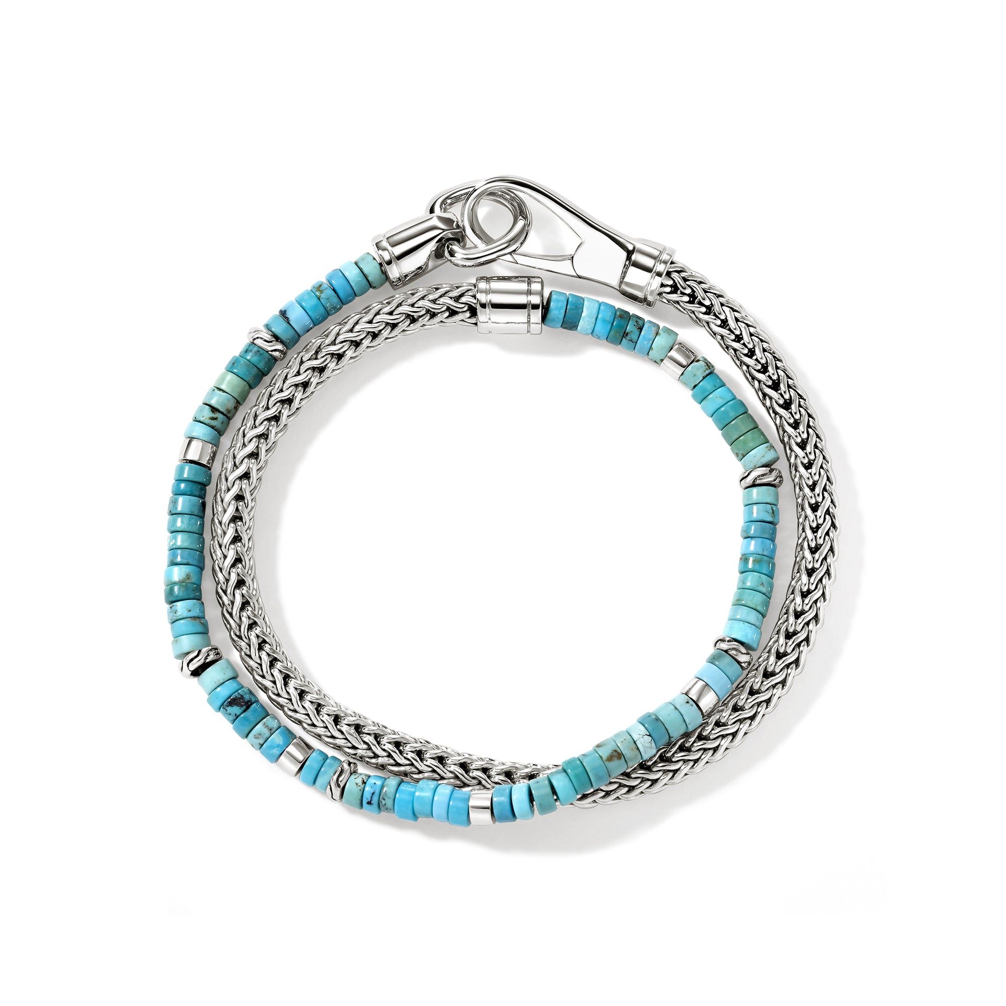 Heishi Chain Wrap, Sterling Silver, Hardstones, 4MM|BUS9012551TQ
