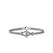 Icon Bracelet, Sterling Silver, Diamonds, Tanzanite, 3.6MM|BUS9731812TZDI