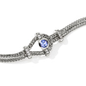 Icon Bracelet, Sterling Silver, Diamonds, Tanzanite, 3.6MM|BUS9731812TZDI