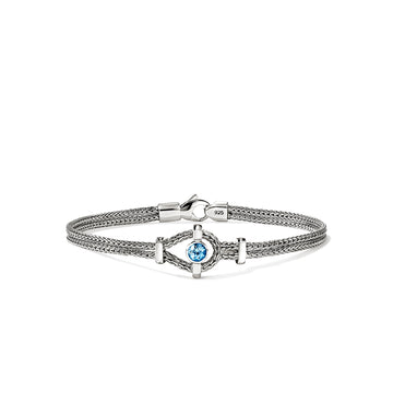 Icon Bracelet, Sterling Silver, Swiss Blue Topaz, 3.6MM|BUS973181SBT