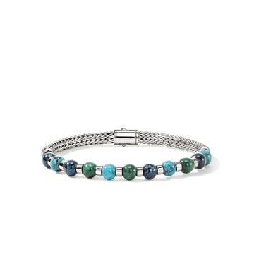 Beaded Bracelet, Sterling Silver, Hardstones|BUS989601TQMHCRY