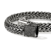 Icon Bracelet, Dark Silver, Gemstones, 10.5MM|BUS9994044BRDBLS