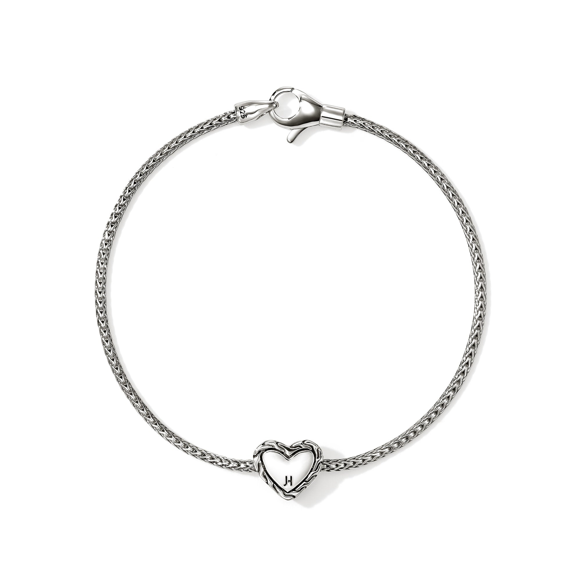 JH Essential Heart Bracelet, Sterling Silver, Gold, 1.8MM – John Hardy