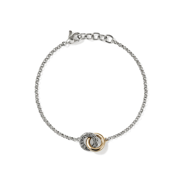 JH Essential Link Bracelet, Sterling Silver, Gold, 2MM – John Hardy