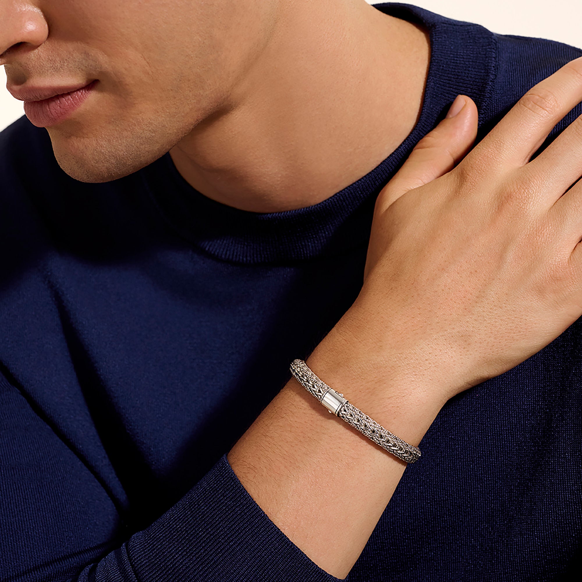 Icon Bracelet Reversible Gold Sterling Silver 7.5MM|BUZZ990401RV