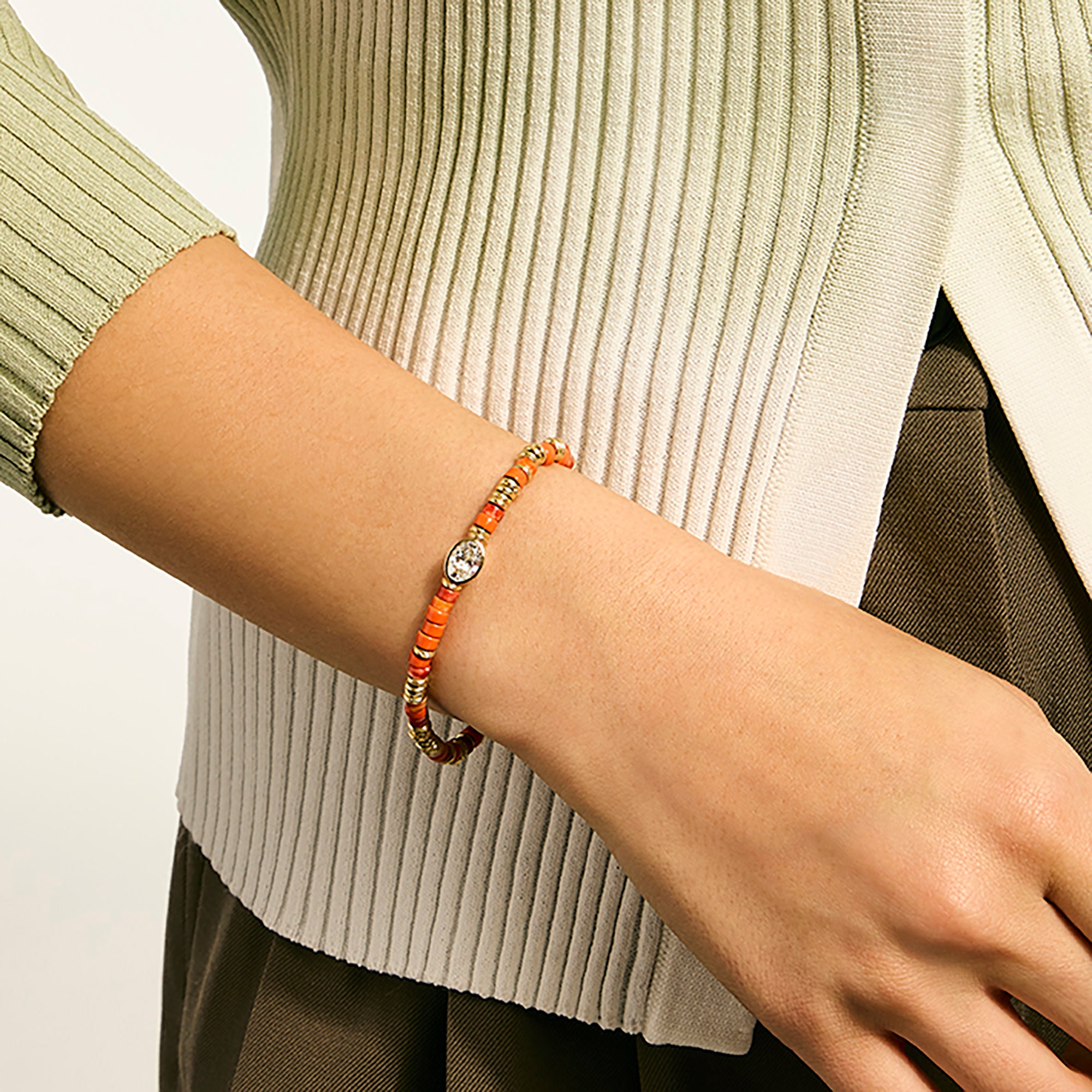 JH Lovestruck™ Heishi Bracelet, Sterling Silver, Gold, Hardstones