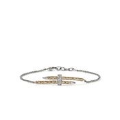 Spear Station Bracelet, Gold, Sterling Silver, Diamonds|BUZZP989572DI
