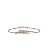 Spear Station Bracelet, Gold, Sterling Silver, Diamonds|BUZZP989572DI