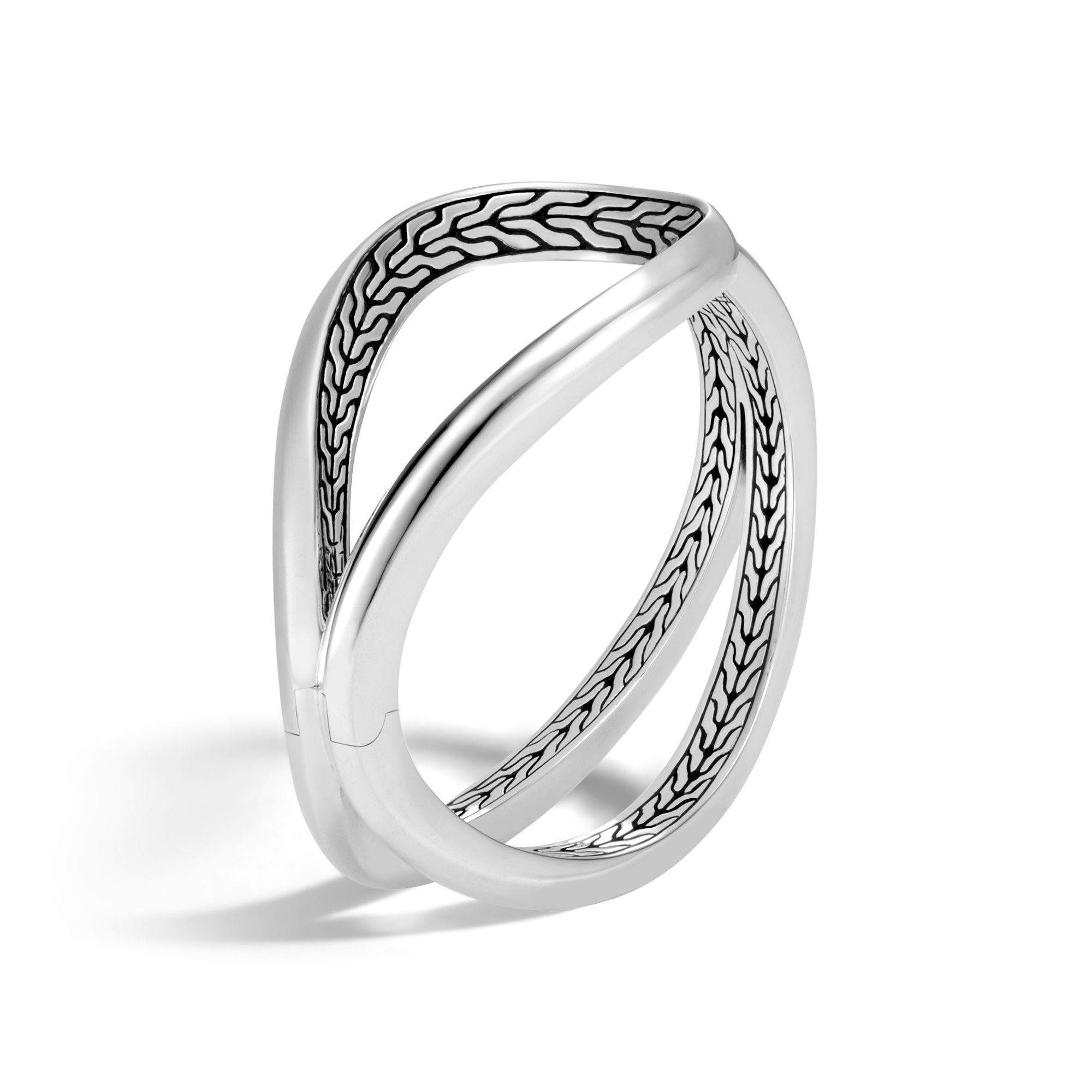 Asli Classic Chain Link Hinged Cuff John Hardy