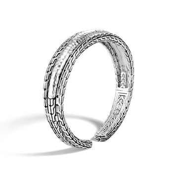 Classic Chain Hammered Cuff