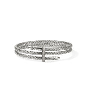 Spear Triple Flex Cuff, Sterling Silver, Diamonds, 4MM|CBP988392DI
