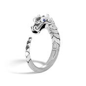 Naga Brushed Kick Cuff with Black Sapphire, Black Spinel|CBS6501214BHBLSBN