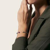 Classic Chain Flex Cuff with Swiss Blue Topaz|CBS903501SBT