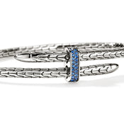 Spear Flex Cuff, Sterling Silver, Blue Sapphire, 4MM|CBS987874BSP