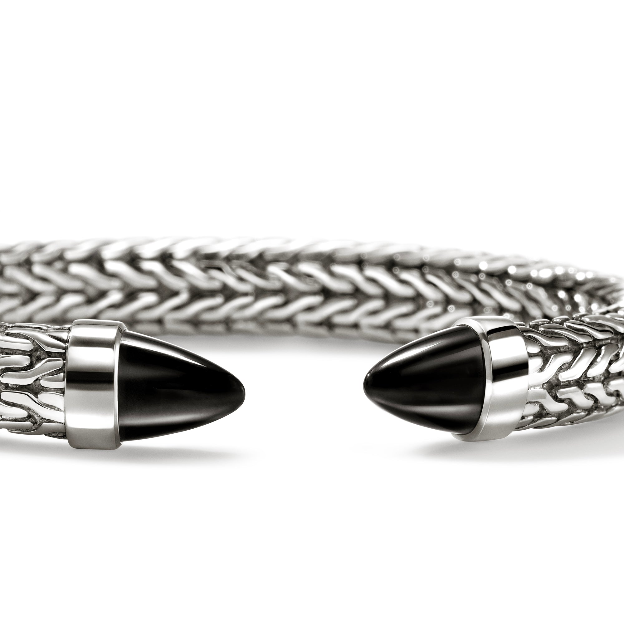 Men's Spear 50 Flex Cuff, Sterling Silver, Black Onyx – John Hardy