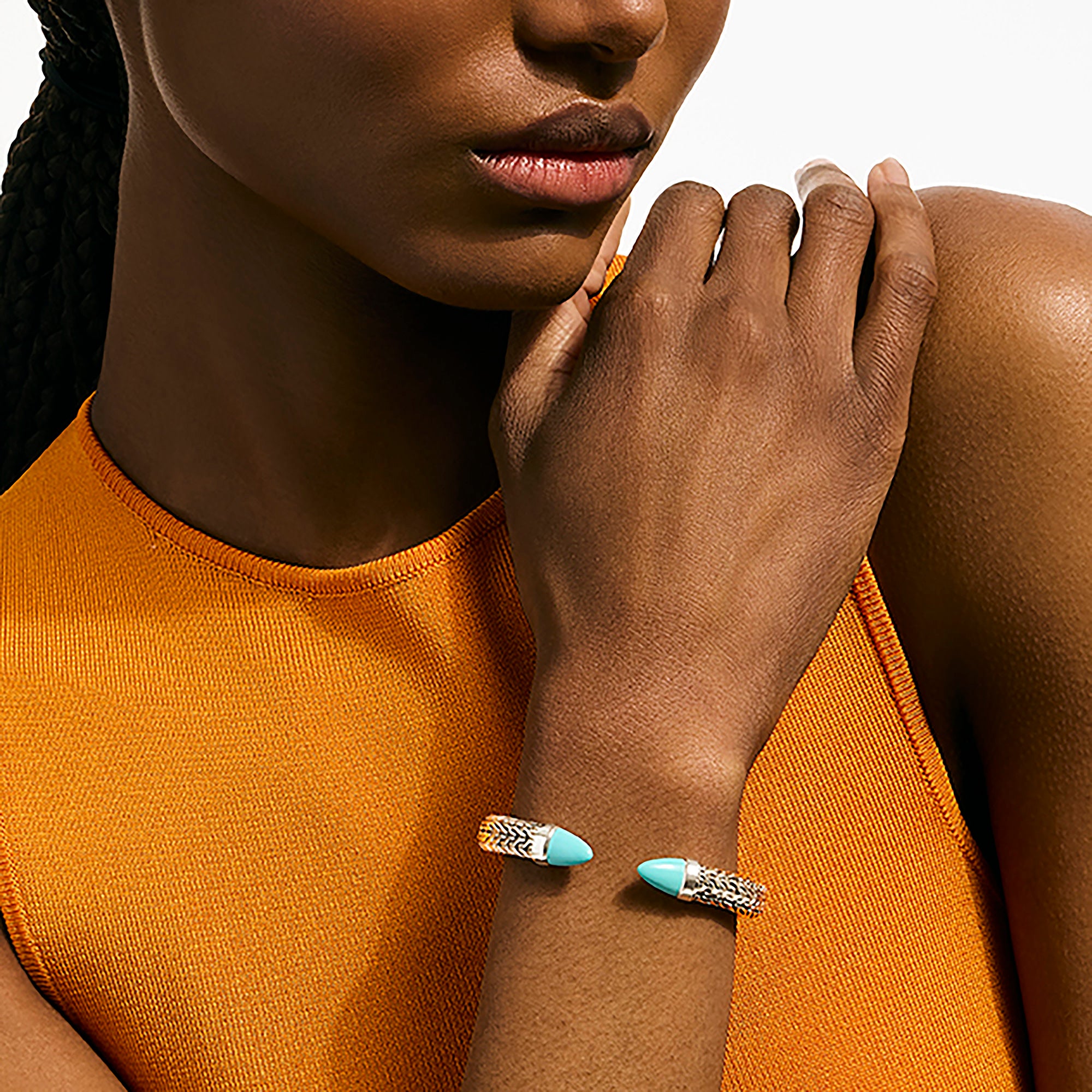 Spear 50 Flex Cuff, Sterling Silver, Turquoise – John Hardy